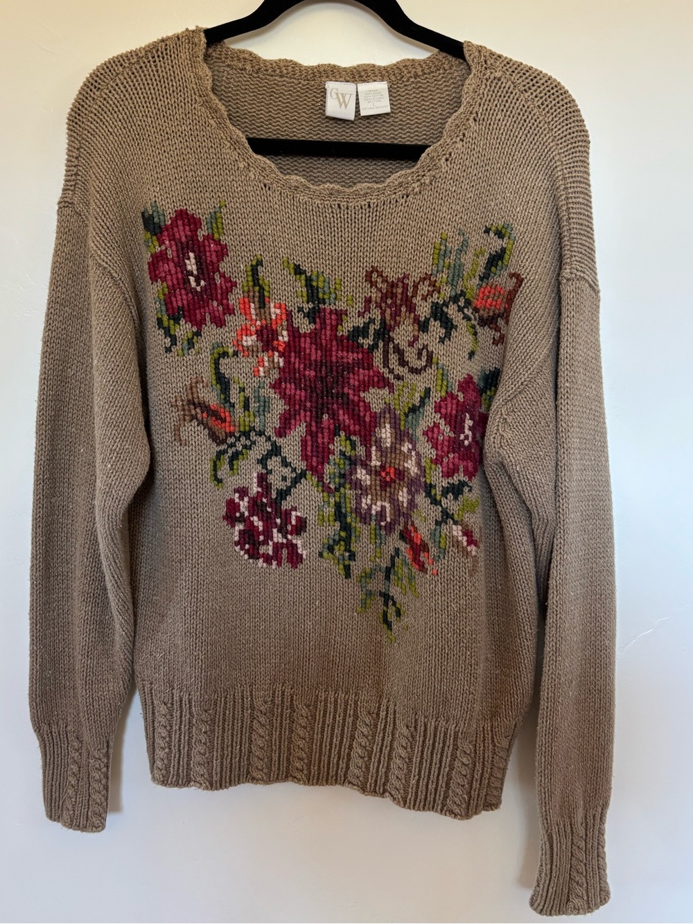 Vintage Ramie and Cotton Crewneck Sweater A11